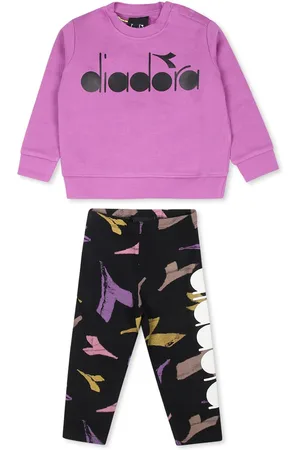 Diadora Purple Set For Baby Girl With Logo