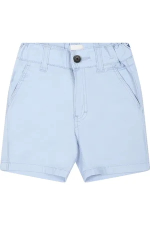 HUGO BOSS Light Blue Shorts For Baby Boy With Logo
