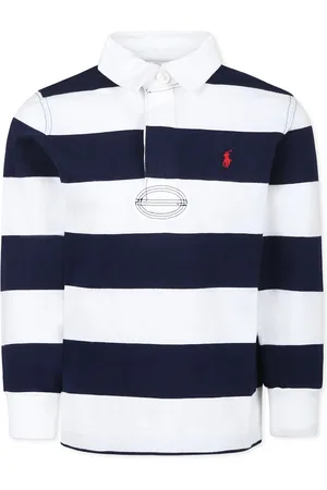 Ralph Lauren Striped Polo Shirt For Boy With Horse