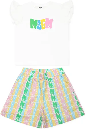 Msgm Suit For Baby Girl With Logo