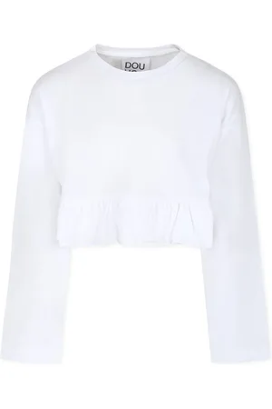 DOUUOD Crop T-shirt For Girl With Logo