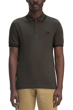 Fred Perry Cotton Pique Polo Shirt With Double Stripe