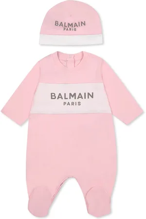 Balmain Babygrow Set For Baby Girl With Logo