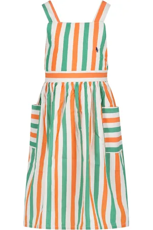 Bobo Choses Ivory Dress For Girl With Logo