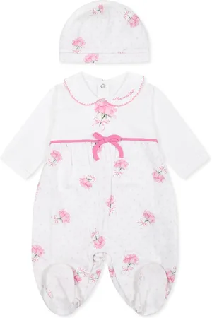 MONNALISA Babygrow Set For Baby Girl With Logo