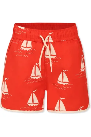 Mini Rodini Swim Shorts For Boy With Sailboat