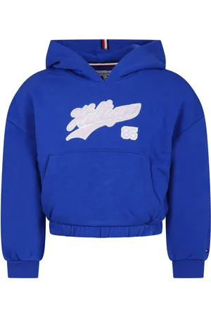 Tommy Hilfiger Light Blue Sweatshirt For Girl With Logo Print
