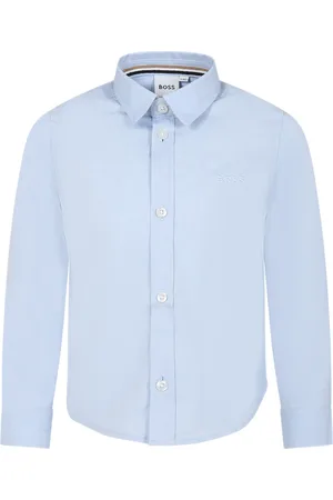 HUGO BOSS Light Bue Shirt For Boy With Logo