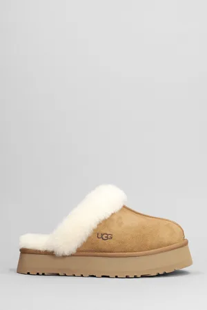 UGG Disquette Slipper-mule In Leather Color Suede