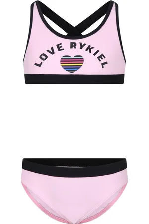 Sonia Rykiel Enfant Bikini For Girl With Logo And Heart
