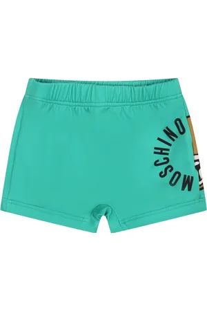 Moschino Swim Shorts For Baby Boy With Teddy Bear And Logo