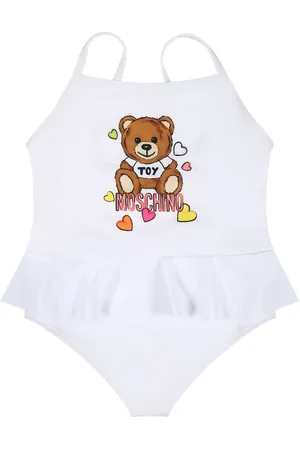 Moschino Swimsuit For Baby Girl With Teddy Bear And Logo