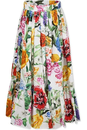 Dolce & Gabbana Skirt For Girl With Floral Print