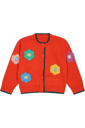 Stella McCartney Cardigan For Baby Girl With Flowers