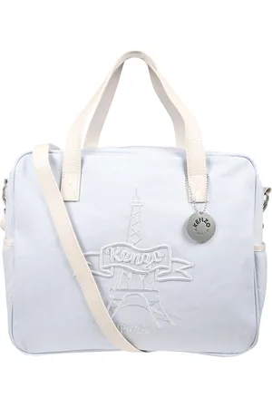 Kenzo Light Blue Mother Bag For Babies With Logo And Eiffel Tower