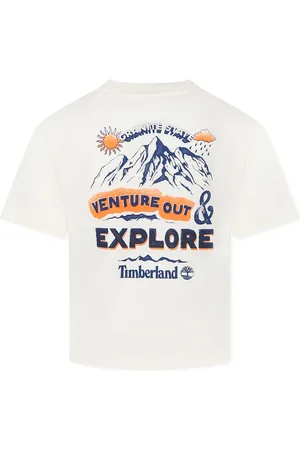 Timberland T-shirt For Boy With Logo And Landscape