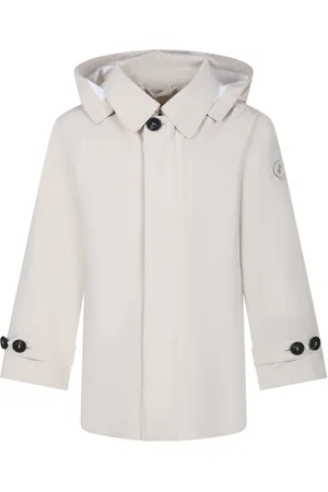 save the duck Flint Trench Coat For Boy With Logo
