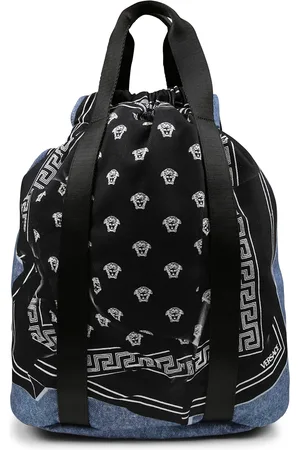 VERSACE Backpack For Kids With Medusa Bandana Print