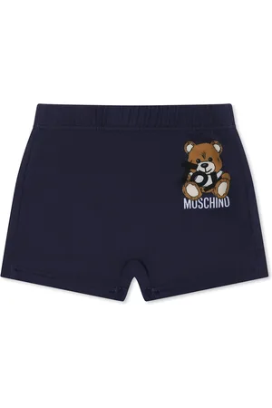 Moschino Swimsuit For Babt Boy With Teddy Bear And White Logo