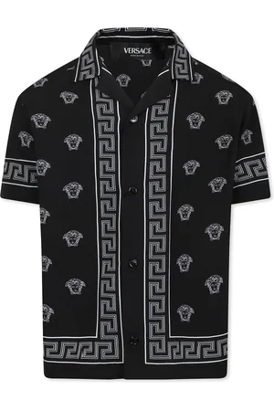 VERSACE Shirt For Boy With Medusa Bandana Print