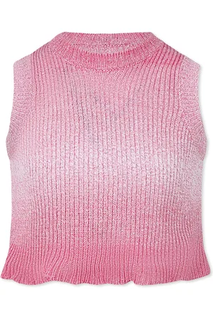 Msgm Vest Sweater For Girl With Logo