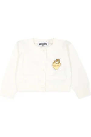 Moschino Cardigan For Baby Girl With Teddy Bear And Logo