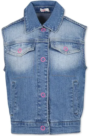Billieblush Blue Vest For Girl With Heart
