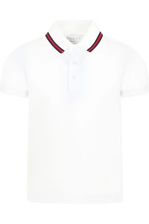 Gucci Polo Shirt For Boy With Web Detail