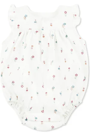 Petit Bateau Romper For Baby Girl With Floral Print