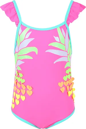 Billieblush Swimsuit For Girl With Hearts