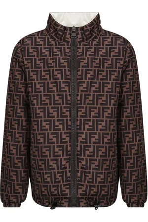 Fendi Ivory Reversible Padded Jacket For Kids