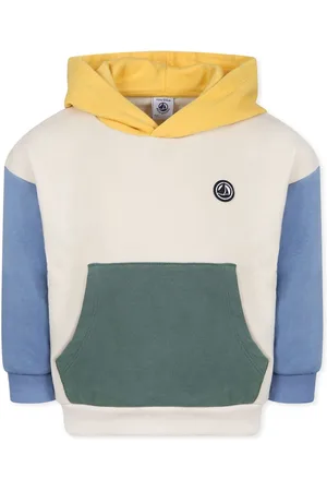 Petit Bateau Ivory Sweatshirt For Boy With Logo