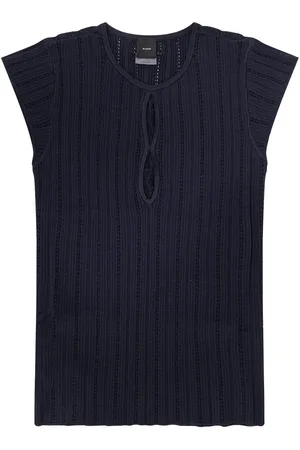 Pinko Tofane Ribbed Viscose Blend Sweater