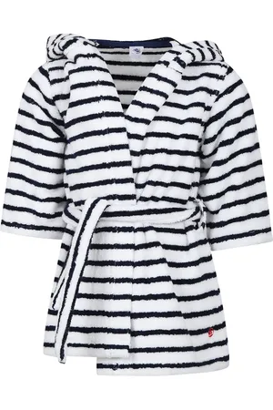 Petit Bateau Bathrobe For Kids With Stripes