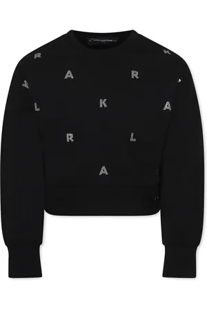 Karl Lagerfeld Sweatshirt For Girl With Rhinestone Logo