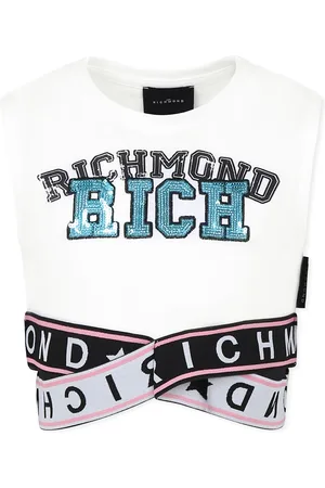 John Richmond Crop Top For Girl With Logo