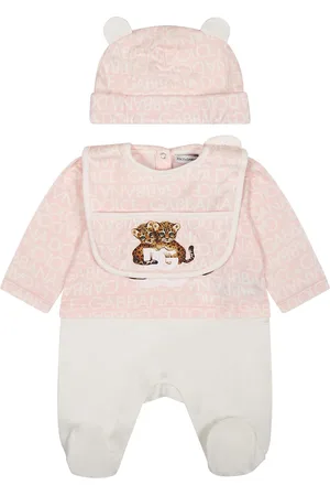 Dolce & Gabbana Set For Baby Girl With Logo And Leoaprds