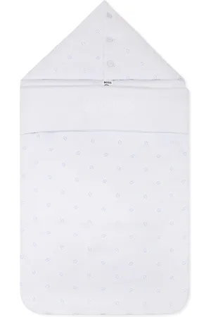 HUGO BOSS Light Blue Sleeping Bag For Baby Boy With Logo