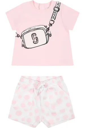 Marc Jacobs Suit For Baby Girl With Print And Logo
