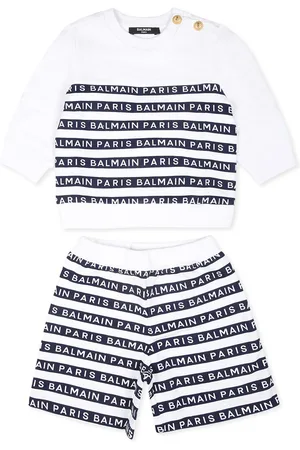 Balmain Suit For Baby Boy With Logo