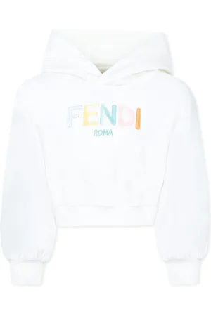 Fendi Crop Sweatshirt For Girl With Logo