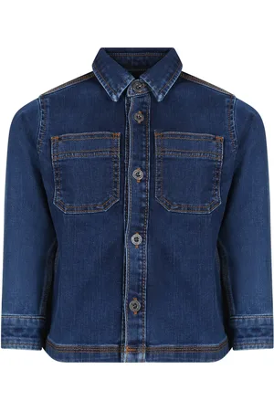 Timberland Blue Shirt For Boy With Patch