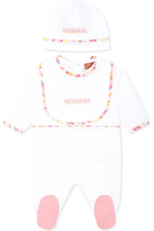 Missoni Pink Babygrow Set For Baby Girl With Logo