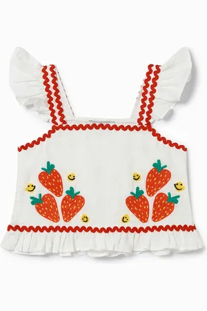Stella McCartney Crop Top For Girl With Strawberries