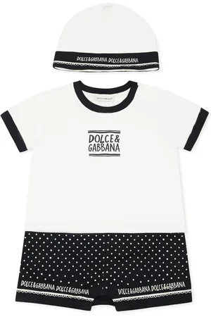Dolce & Gabbana Romper Set For Baby Boy With Logo
