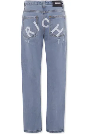 John Richmond Light Blu Jeans For Boy With Logo