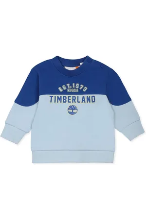 Timberland Light Blue Sweatshirt For Baby Boy With Logo