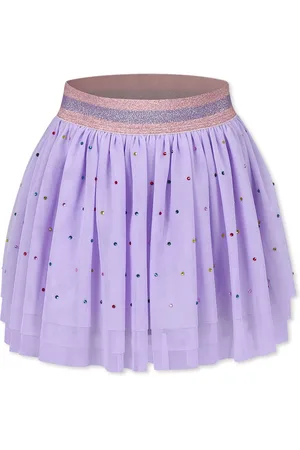 Stella McCartney Purple Skirt For Girl With Rhinestones