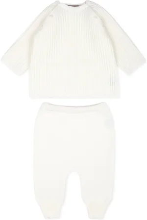 LITTLE BEAR Ivoiry Knit Suit For Baby