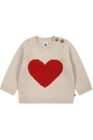 Petit Bateau Sweater For Baby Girl With Heart